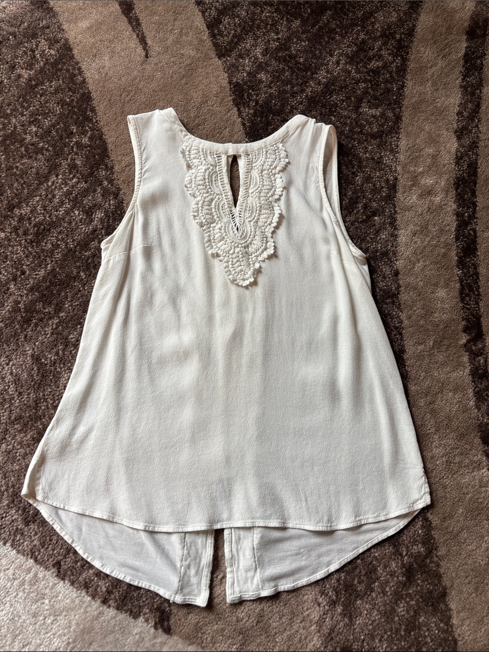 Women's Crochet-Trim Sleeveless Tank Top